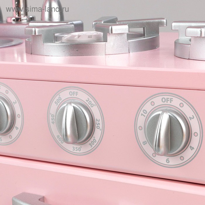 фото Игровая кухня из дерева «винтаж», цвет розовый kidkraft