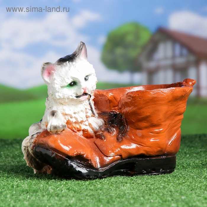 Фигурное кашпо "Кот в башмаке" 21х27см 
Фигурное кашпо "Кот в башмаке" 21х27см