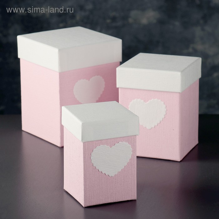 Набор коробок 3 в 1, 12,5 х 12,5 х 16,5 - 8,5 х 8,5 х 12,5 см
Набор коробок 3 в 1, 12,5 х 12,5 х 16,5 - 8,5 х 8,5 х 12,5 см