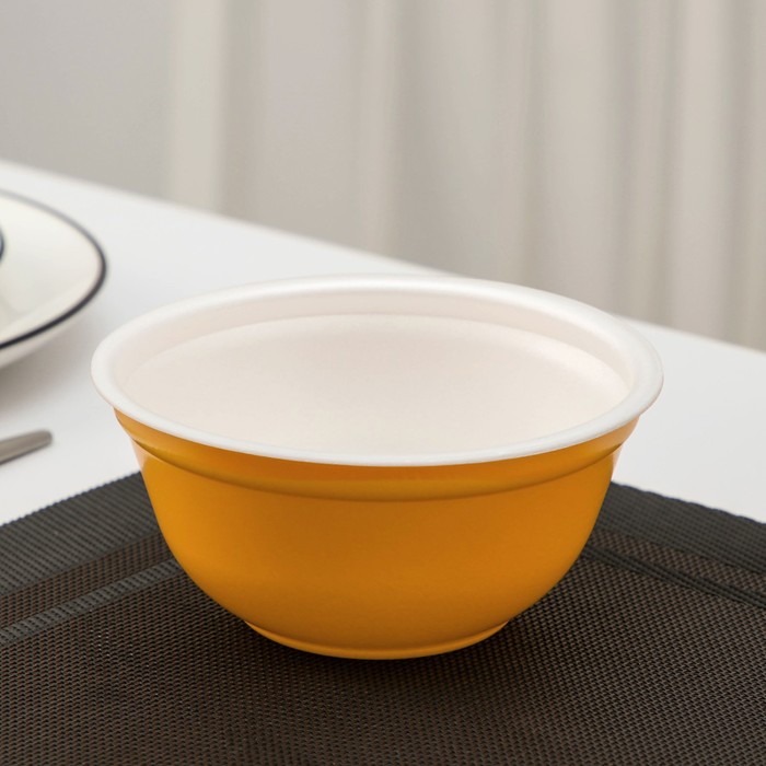 Миска одноразовая суповая, 500 мл, цвет жёлтый
Миска одноразовая суповая, 500 мл, цвет жёлтый