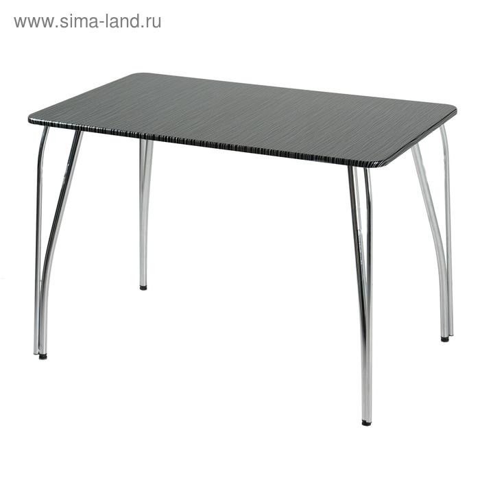 Стол 1100х700х746 страйп черный столешница МДФ Подстолье Чайка хром
Стол 1100х700х746 страйп черный столешница МДФ Подстолье Чайка хром