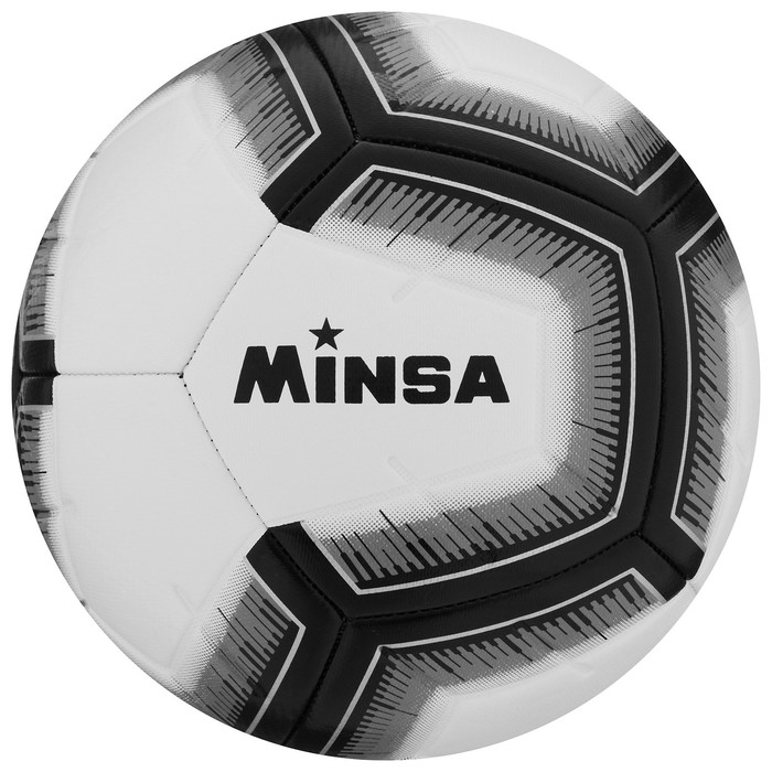 фото Мяч футбольный minsa, размер 5, 12 панелей, tpe, 3 подслоя, машинная сшивка, 400 г