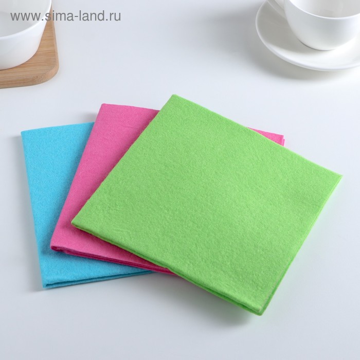 Набор салфеток для сухой и влажной уборки «Бархатный сезон», 3 шт
Набор салфеток для сухой и влажной уборки «Бархатный сезон», 3 шт