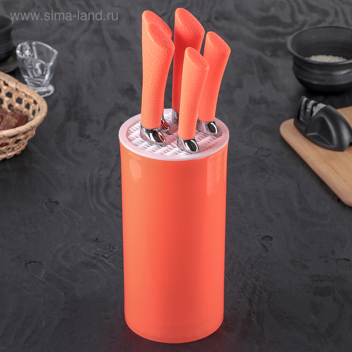 Набор кухонных ножей «Лаура», лезвие: 8,5 см, 12,5 см, 19,5 см, 20 см, 20 см, цвет оранжевый
Набор кухонных ножей «Лаура», лезвие: 8,5 см, 12,5 см, 19,5 см, 20 см, 20 см, цвет оранжевый