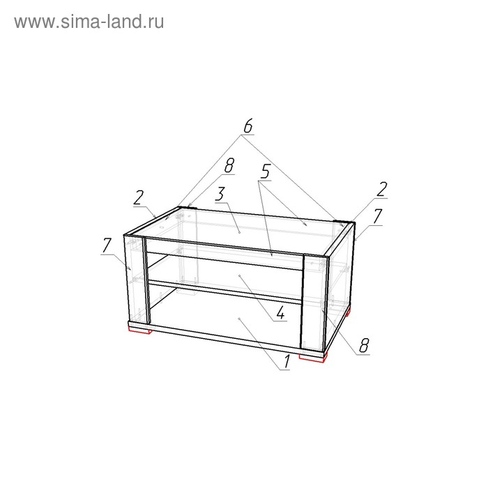 фото Стол журнальный тиффани, 500х800х400, белый