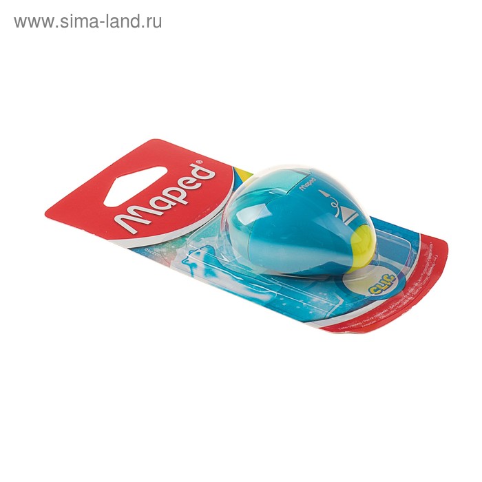 фото Точилка 1 отверстие с контейнером, maped clic, с защитой от сломанного грифеля, микс