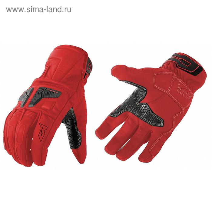фото Перчатки кожаные venus, размер 2xl, красные moteq