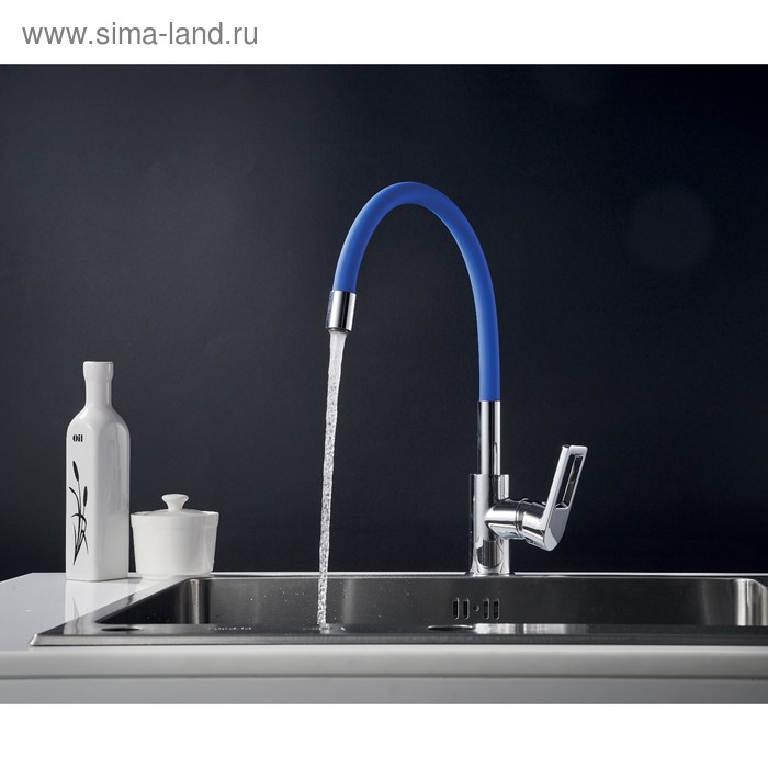 Смеситель для кухни Rossinka Z35-35U-Blue, одноручный, с гибким изливом, цвет хром, синий
Смеситель для кухни Rossinka Z35-35U-Blue, одноручный, с гибким изливом, цвет хром, синий