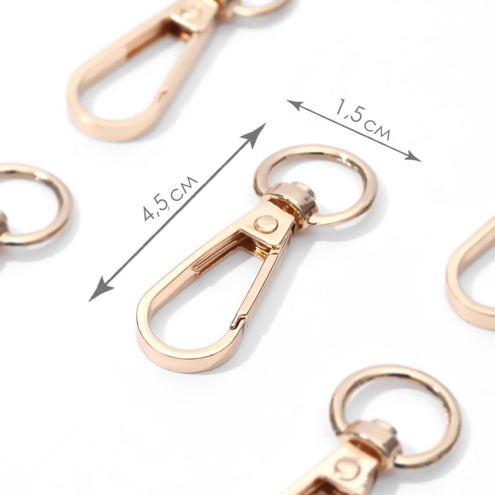 Карабин металлический, 45 × 15 мм / 10 × 2,2 мм, 5 шт, цвет золотой
Карабин металлический, 45 × 15 мм / 10 × 2,2 мм, 5 шт, цвет золотой