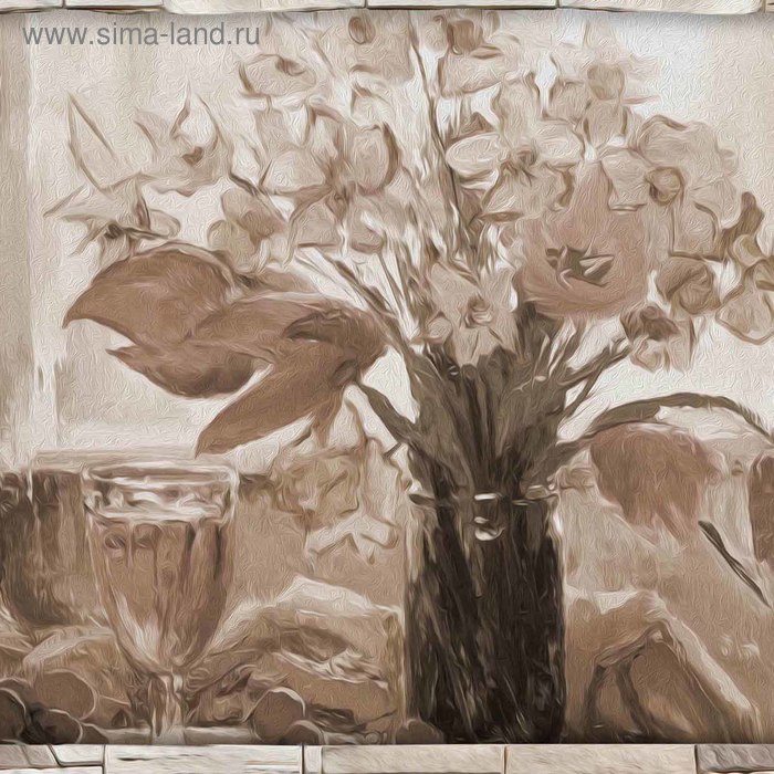 фото Кухонный фартук 600х600 мм, закалённое стекло 4 мм, 4 отверстия под крепёж, цвет арт62