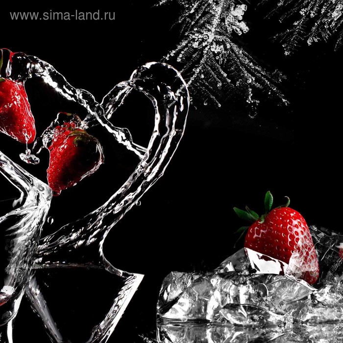 фото Кухонный фартук 600х600 мм, закалённое стекло 4 мм, 4 отверстия под крепёж, цвет арт684