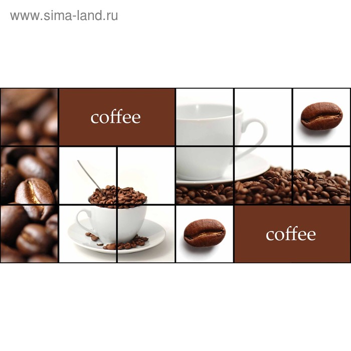 фото Кухонный фартук 1200х600 мм, закалённое стекло 4 мм, 4 отверстия под крепёж, цвет нп0082