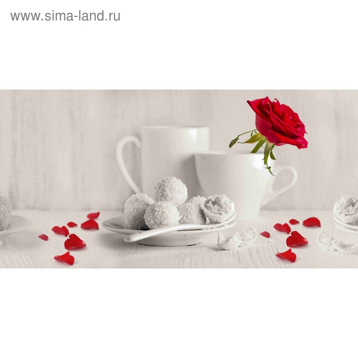 фото Кухонный фартук 1200х600 мм, закалённое стекло 4 мм, 4 отверстия под крепёж, цвет арт647