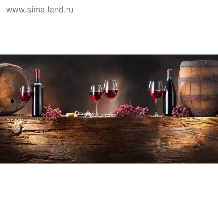 фото Кухонный фартук 1200х600 мм, закалённое стекло 4 мм, 4 отверстия под крепёж, цвет нп0001