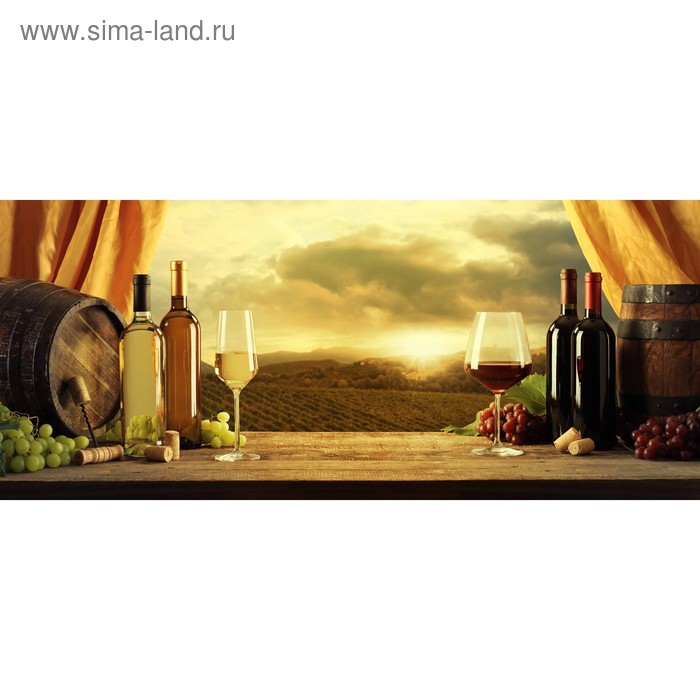 фото Кухонный фартук 1400х600 мм, закалённое стекло 4 мм, 6 отверстий под крепёж, цвет нп0032