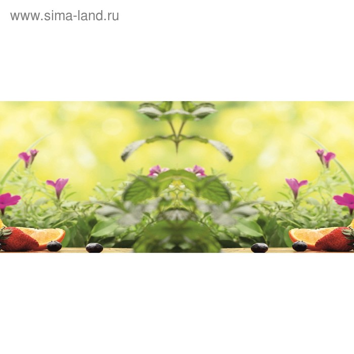 фото Кухонный фартук 1400х600 мм, закалённое стекло 4 мм, 6 отверстий под крепёж, цвет нп0019