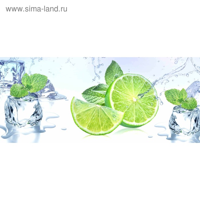 фото Кухонный фартук 1400х600 мм, закалённое стекло 4 мм, 6 отверстий под крепёж, цвет арт44