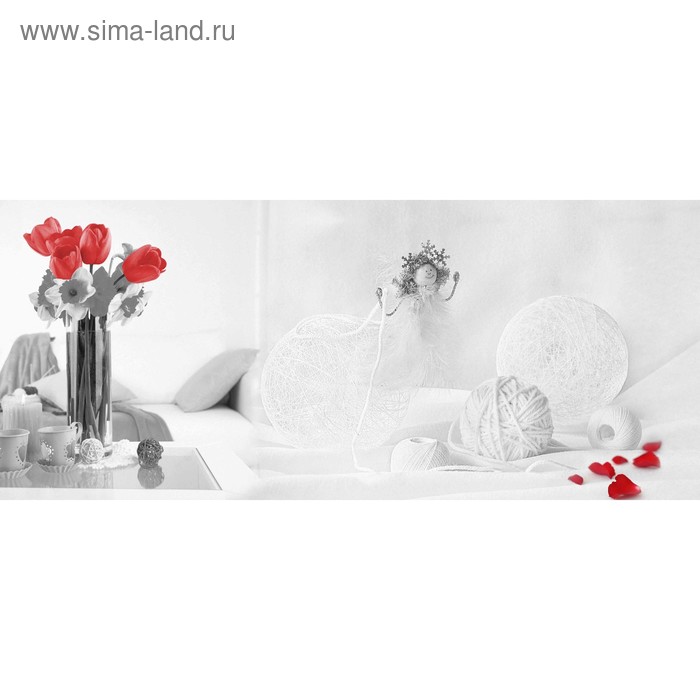 фото Кухонный фартук 1400х600 мм, закалённое стекло 4 мм, 6 отверстий под крепёж, цвет арт57