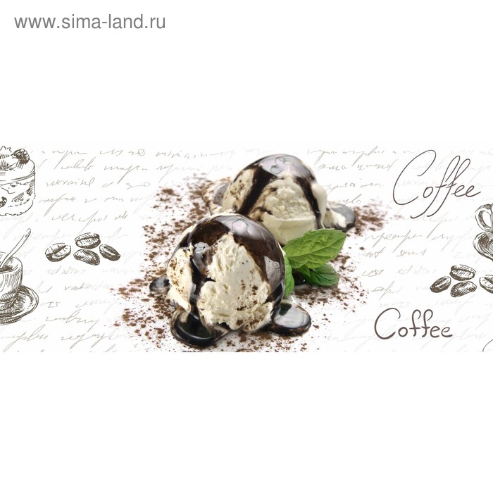 фото Кухонный фартук 1400х600 мм, закалённое стекло 4 мм, 6 отверстий под крепёж, цвет арт496