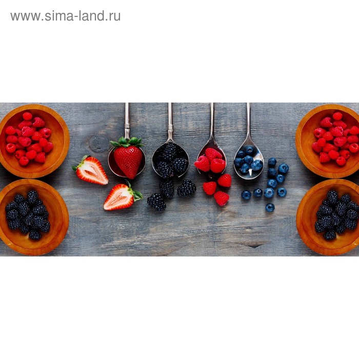 фото Кухонный фартук 1400х600 мм, закалённое стекло 4 мм, 6 отверстий под крепёж, цвет арт500