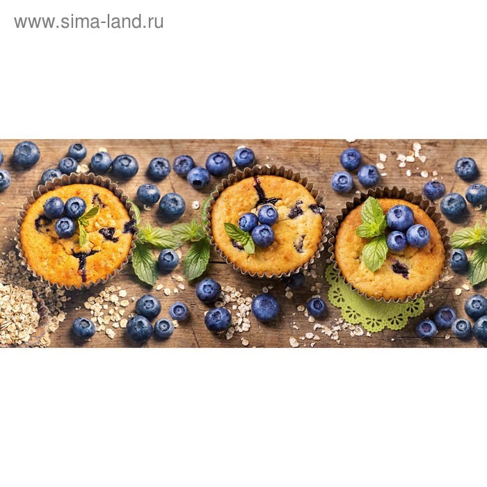 фото Кухонный фартук 1400х600 мм, закалённое стекло 4 мм, 6 отверстий под крепёж, цвет арт506