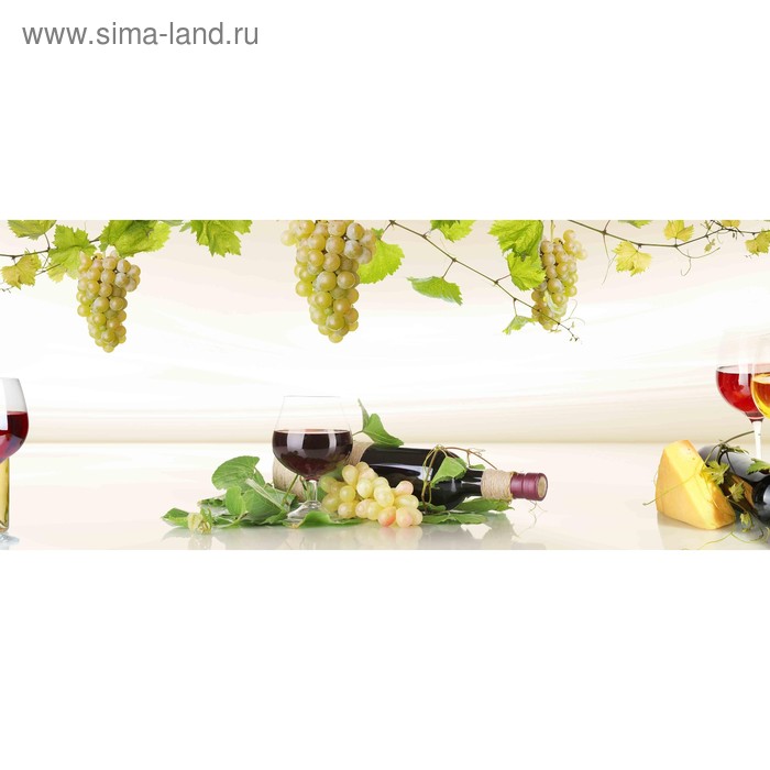 фото Кухонный фартук 1400х600 мм, закалённое стекло 4 мм, 6 отверстий под крепёж, цвет арт691