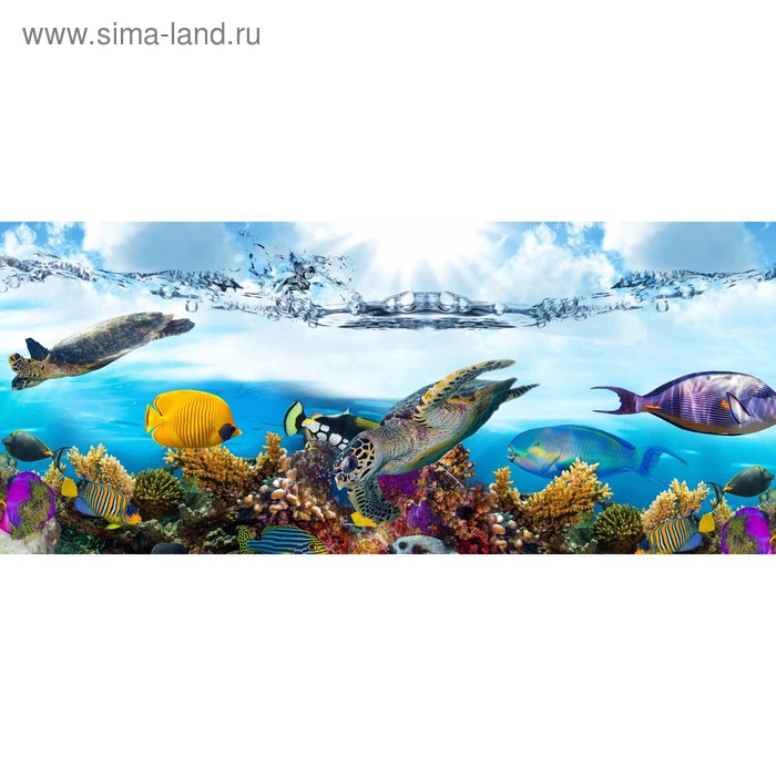 фото Кухонный фартук 1400х600 мм, закалённое стекло 4 мм, 6 отверстий под крепёж, цвет арт730