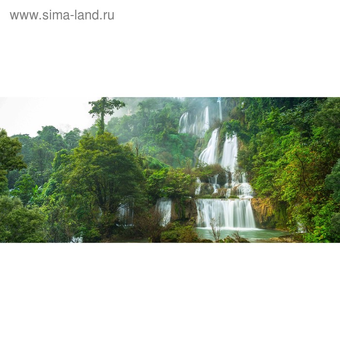 фото Кухонный фартук 1400х600 мм, закалённое стекло 4 мм, 6 отверстий под крепёж, цвет арт784