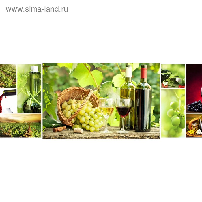 фото Кухонный фартук 1600х600 мм, закалённое стекло 4 мм, 6 отверстий под крепёж, цвет нп0041