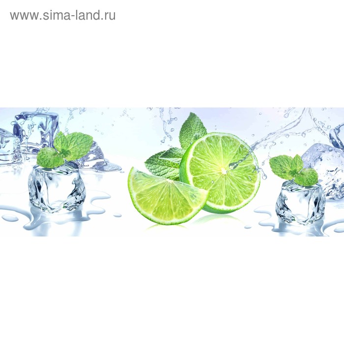 фото Кухонный фартук 1600х600 мм, закалённое стекло 4 мм, 6 отверстий под крепёж, цвет арт44