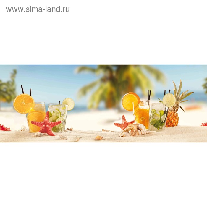 фото Кухонный фартук 1600х600 мм, закалённое стекло 4 мм, 6 отверстий под крепёж, цвет арт73