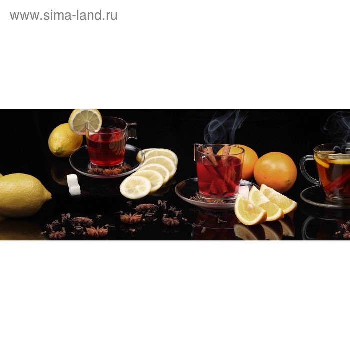 фото Кухонный фартук 1600х600 мм, закалённое стекло 4 мм, 6 отверстий под крепёж, цвет арт267