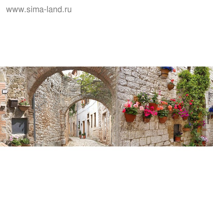 фото Кухонный фартук 1600х600 мм, закалённое стекло 4 мм, 6 отверстий под крепёж, цвет арт367