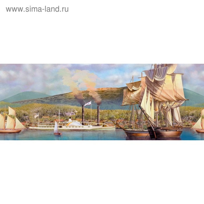 фото Кухонный фартук 1600х600 мм, закалённое стекло 4 мм, 6 отверстий под крепёж, цвет арт774