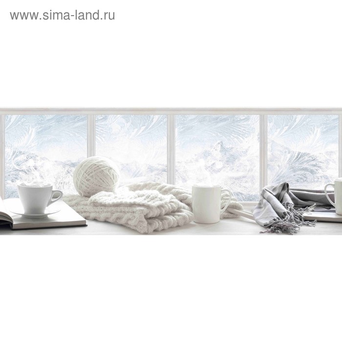 фото Кухонный фартук 1600х600 мм, закалённое стекло 4 мм, 6 отверстий под крепёж, цвет арт777