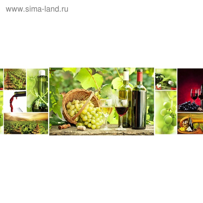 фото Кухонный фартук 1800х600 мм, закалённое стекло 4 мм, 6 отверстий под крепёж, цвет нп0041