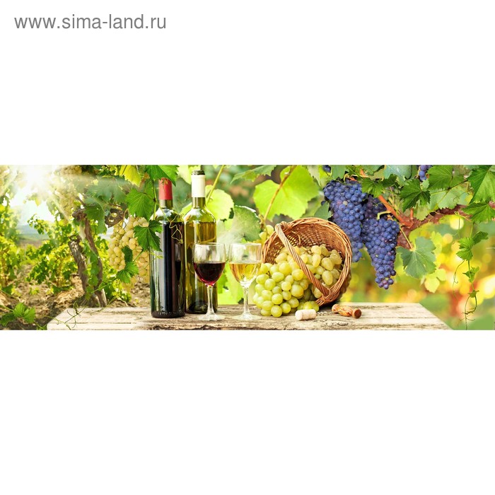 фото Кухонный фартук 1800х600 мм, закалённое стекло 4 мм, 6 отверстий под крепёж, цвет арт312