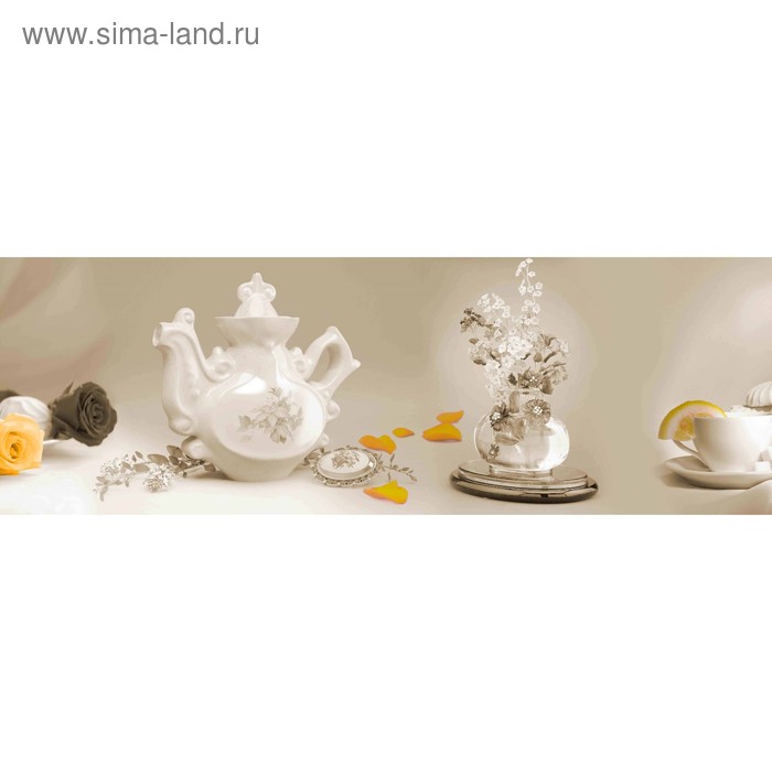 фото Кухонный фартук 1800х600 мм, закалённое стекло 4 мм, 6 отверстий под крепёж, цвет арт322