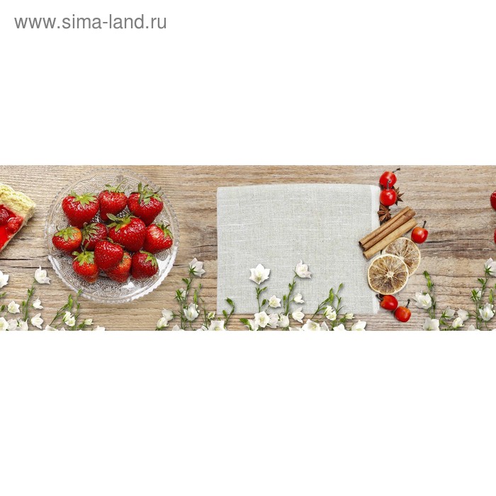 фото Кухонный фартук 1800х600 мм, закалённое стекло 4 мм, 6 отверстий под крепёж, цвет арт449