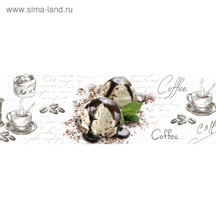 фото Кухонный фартук 1800х600 мм, закалённое стекло 4 мм, 6 отверстий под крепёж, цвет арт496