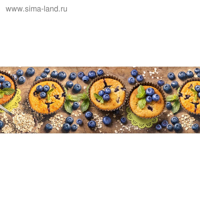 фото Кухонный фартук 1800х600 мм, закалённое стекло 4 мм, 6 отверстий под крепёж, цвет арт506