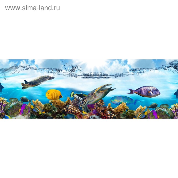 фото Кухонный фартук 1800х600 мм, закалённое стекло 4 мм, 6 отверстий под крепёж, цвет арт730