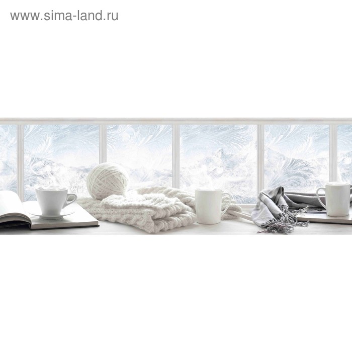 фото Кухонный фартук 1800х600 мм, закалённое стекло 4 мм, 6 отверстий под крепёж, цвет арт777