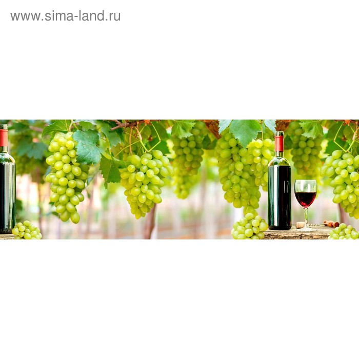 фото Кухонный фартук 1800х600 мм, закалённое стекло 4 мм, 6 отверстий под крепёж, цвет арт2199