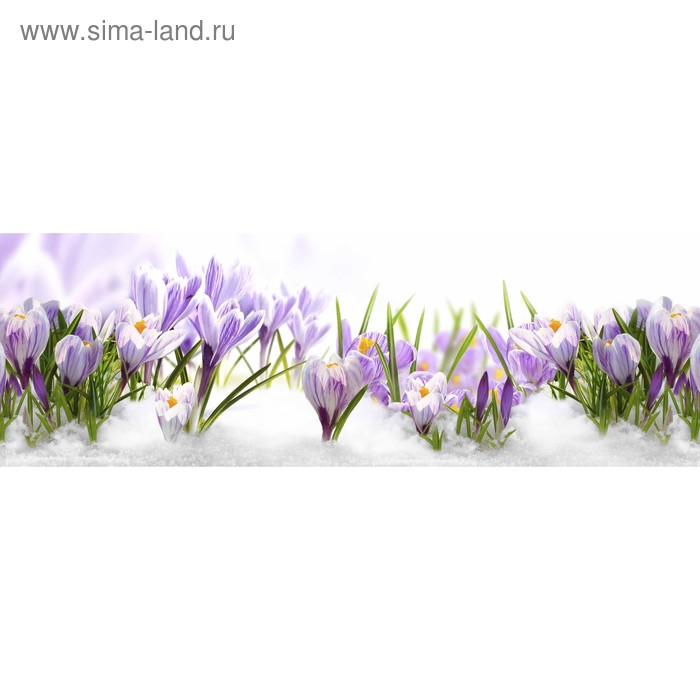 фото Кухонный фартук 1800х600 мм, закалённое стекло 4 мм, 6 отверстий под крепёж, цвет цв0216