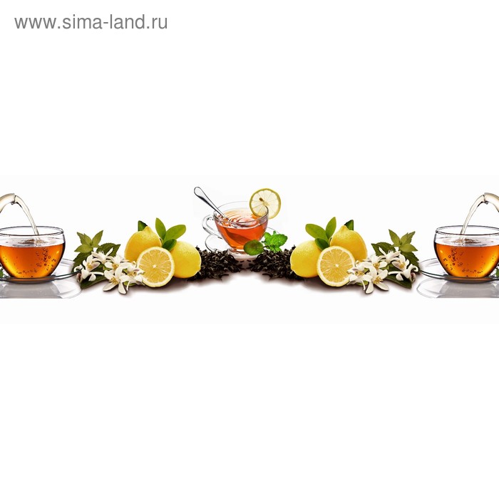 фото Кухонный фартук 2000х600 мм, закалённое стекло 4 мм, 6 отверстий под крепёж, цвет нп0020