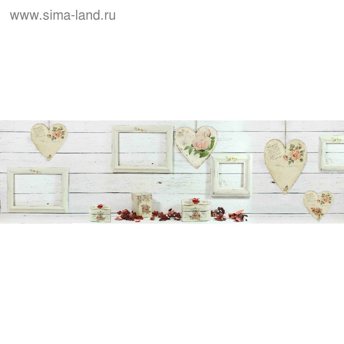 фото Кухонный фартук 2000х600 мм, закалённое стекло 4 мм, 6 отверстий под крепёж, цвет арт227