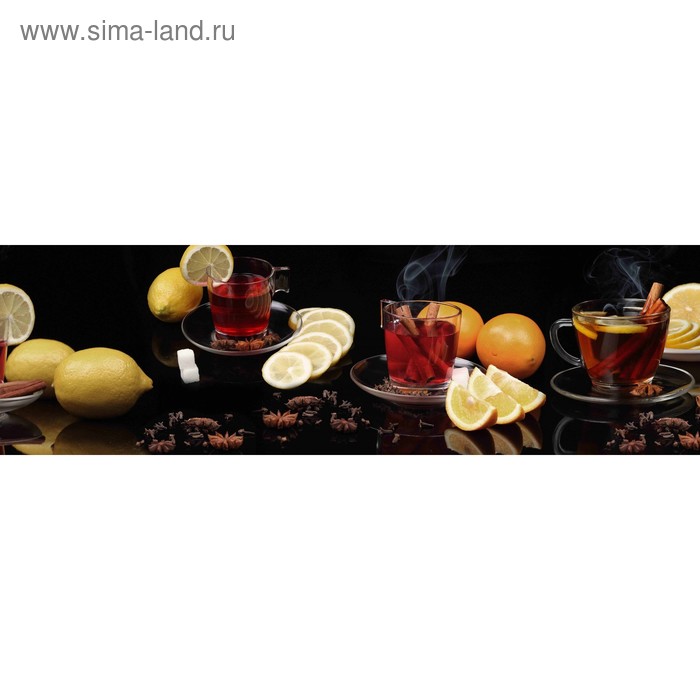 фото Кухонный фартук 2000х600 мм, закалённое стекло 4 мм, 6 отверстий под крепёж, цвет арт267