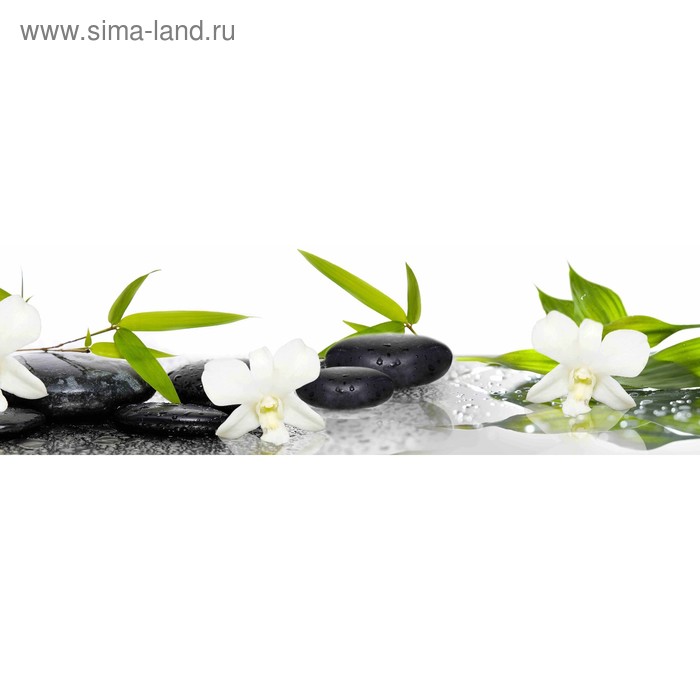 фото Кухонный фартук 2000х600 мм, закалённое стекло 4 мм, 6 отверстий под крепёж, цвет арт331