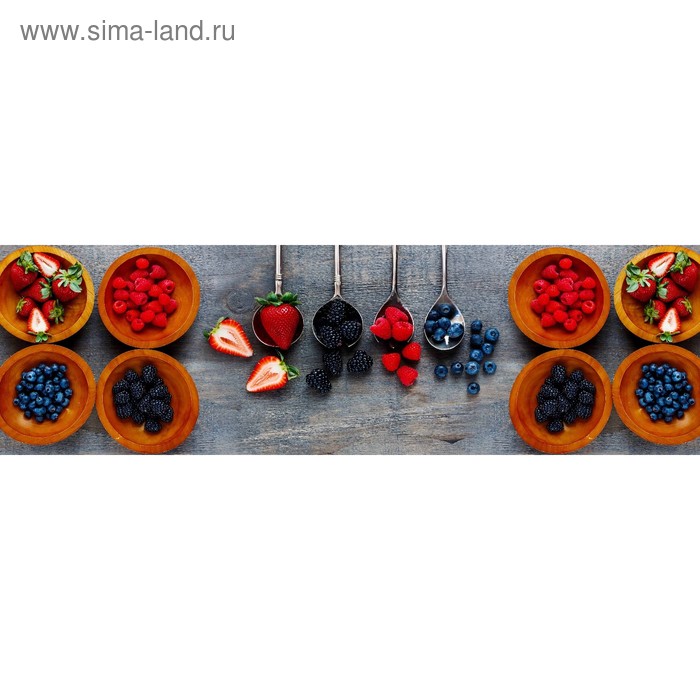 фото Кухонный фартук 2000х600 мм, закалённое стекло 4 мм, 6 отверстий под крепёж, цвет арт500